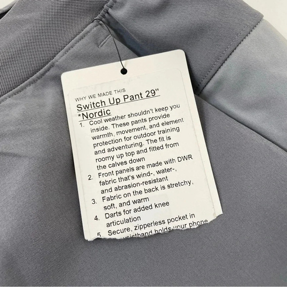 NEW Lululemon Switch Up Pant 29" Asphalt Grey / Light Cast Size Medium - Picture 12 of 15
